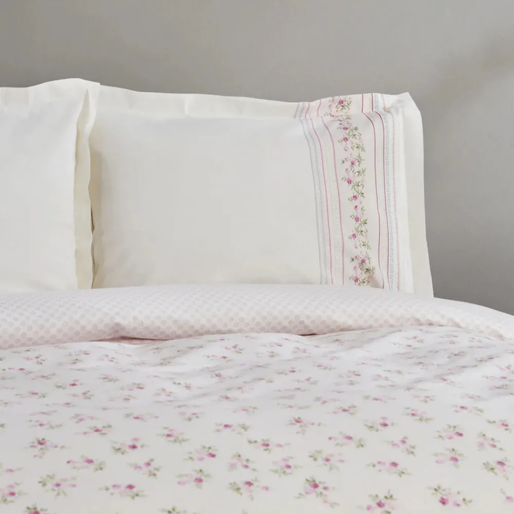 Karaca Home Glen Doppel Bettbezug Set, 100% Baumwolle, Rosa Rosa01 New