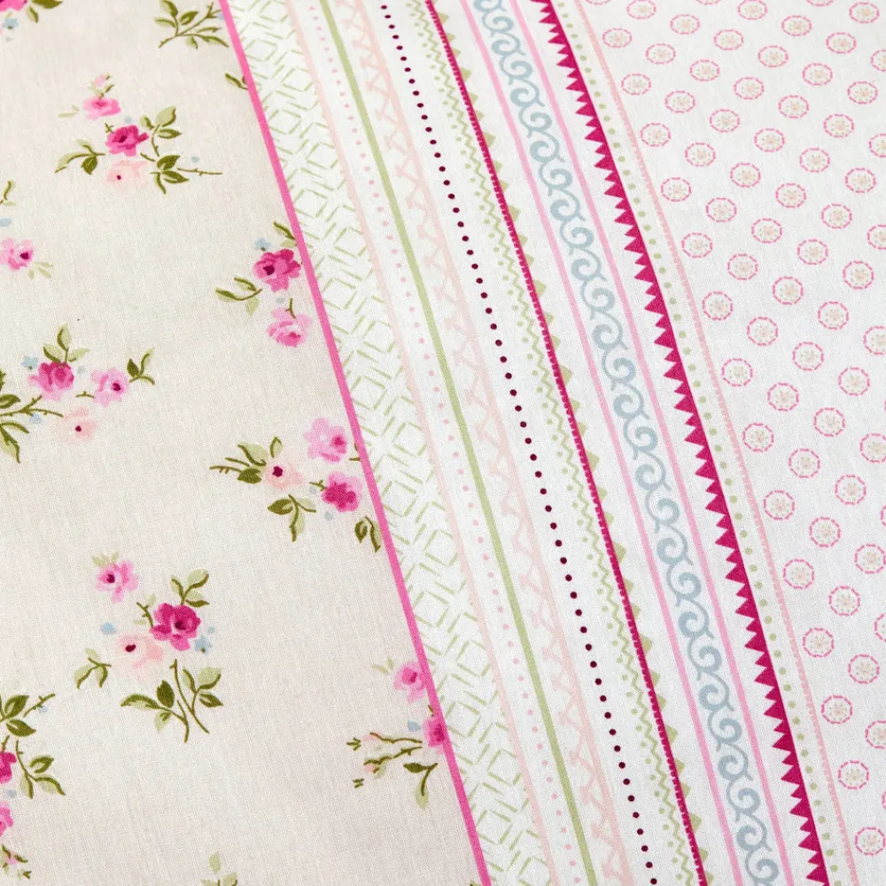 Karaca Home Glen Doppel Bettbezug Set, 100% Baumwolle, Rosa Rosa01 New