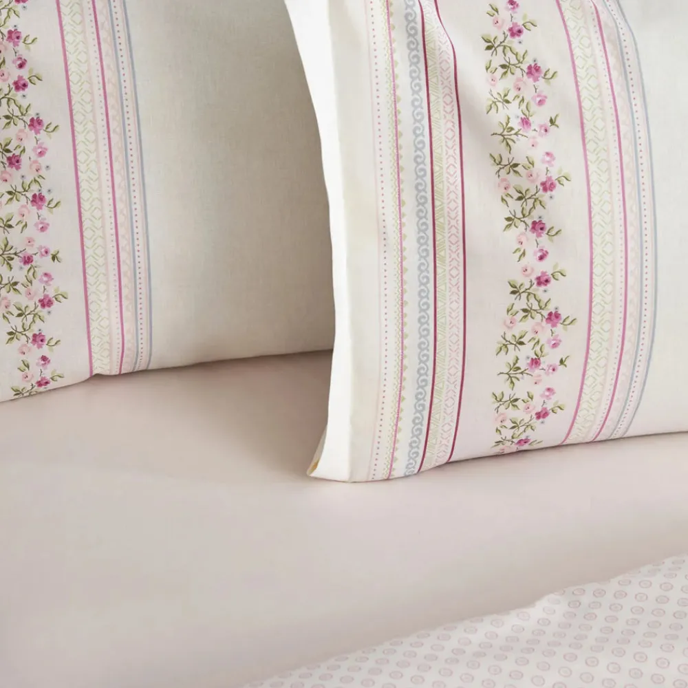 Karaca Home Glen Doppel Bettbezug Set, 100% Baumwolle, Rosa Rosa01 New