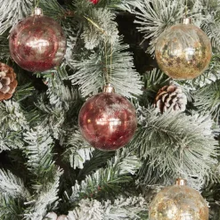 Karaca Home Glitzerkugel Christbaumschmuck, 4er Set, 8 cm Multıfarben Hot