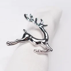 Karaca Home Hirsch Silber 2 Teilig Serviettenring Sılber New