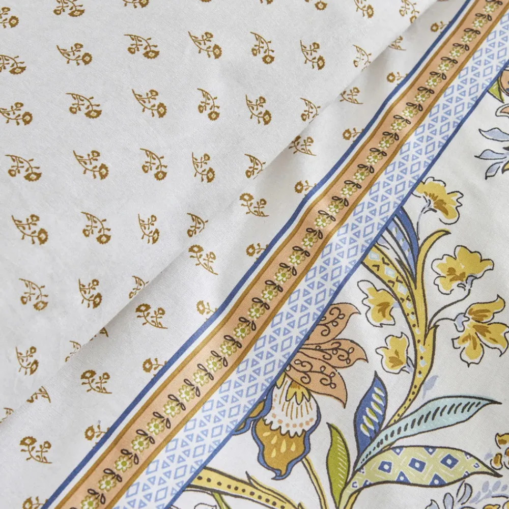 Karaca Home Indra 100% Baumwolle Einzel Bettbezug Set Gelb
