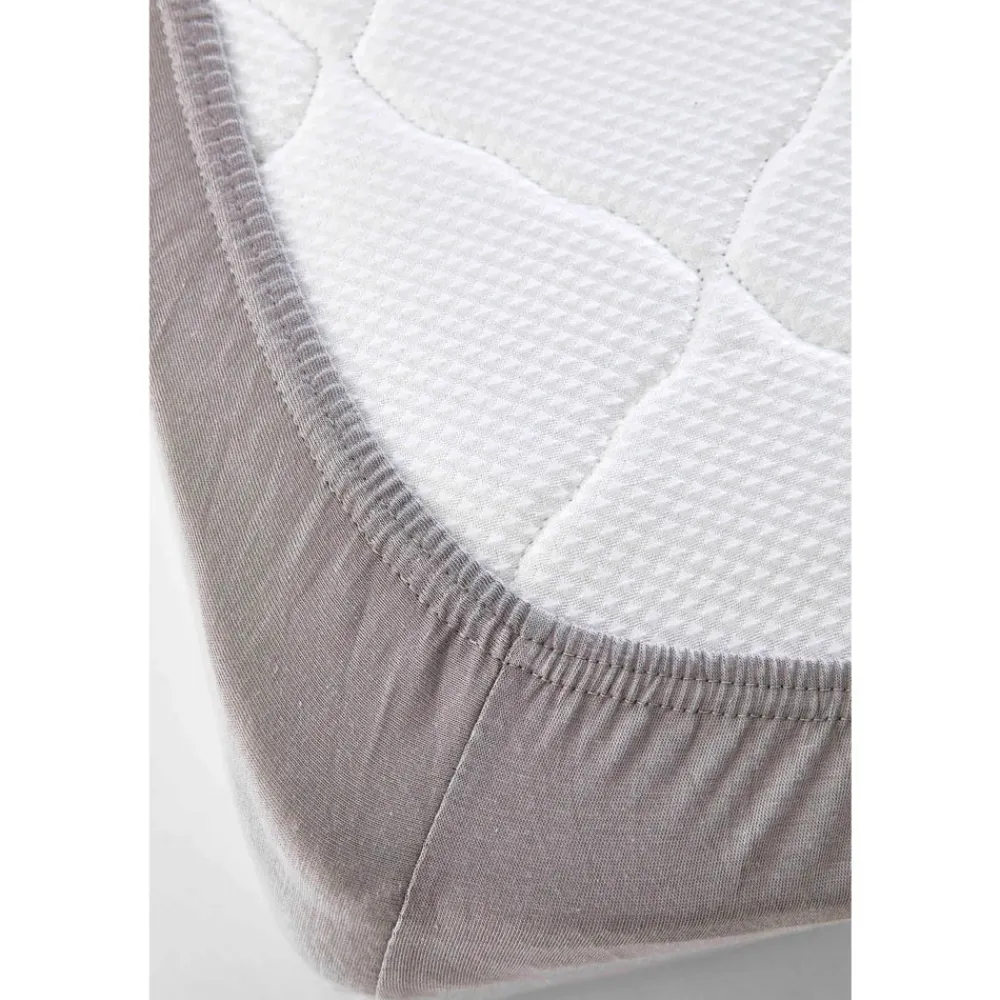 Karaca Home Jersey Fitted Bettlaken Grau Einzel (90x200 cm) Grau02 Best