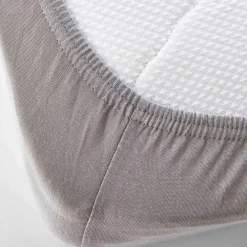 Karaca Home Jersey Fitted Bed Sheet Grey 200x200 cm + 30 cm Öko-Tex Zertifiziert Grau02 Clearance