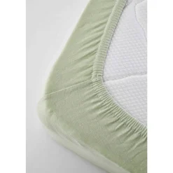 Karaca Home Jersey Fitted Bettlaken Olivgrün (100x200 cm) Öko-Tex Zertifiziert Grün01 Online