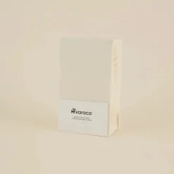Karaca Home Jersey Spannbettlaken, 100x200+30 cm, Creme Outlet