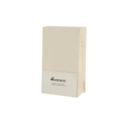 Karaca Home Jersey Spannbettlaken, 120x200+30cm, Creme Best