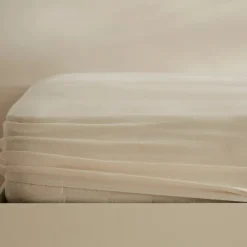 Karaca Home Jersey Spannbettlaken, 160x200+30 cm, Creme Outlet