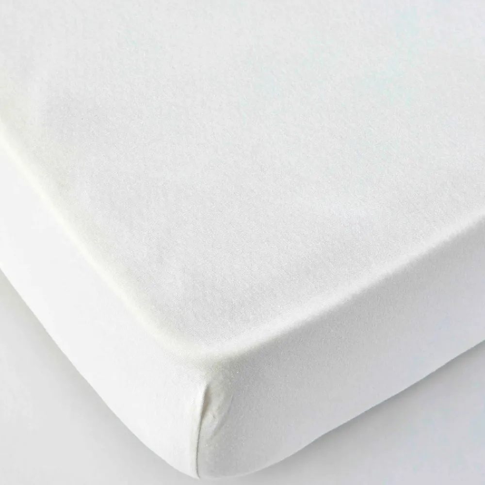 Karaca Home Jersey Spannbetlaken weiß 90x200 cm + 30 cm Öko-Tex zertifiziert Ecru01 Outlet