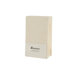 Karaca Home Jersey Spannbettlaken, 140x200+30 cm, Creme New