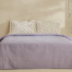 Karaca Home Joy Coastal 100% Baumwolle Doppelbettdecken-Set - Lila Lıla01 Online