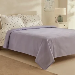 Karaca Home Joy Coastal 100% Baumwolle Doppelbettdecken-Set - Lila Lıla01 Online