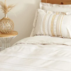 Karaca Home Keira 100% Baumwolle Bettwäsche-Set Beige Beıge01