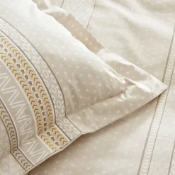 Karaca Home Keira 100% Baumwolle Bettwäsche-Set Beige Beıge01