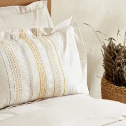 Karaca Home Keira 100% Baumwolle Bettwäsche-Set Beige Beıge01