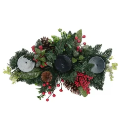 Karaca Home Kiefer dekoriert Kerzenständer 71 cm Grün01 Outlet