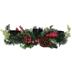Karaca Home Kiefer dekoriert Kerzenständer 71 cm Grün01 Outlet