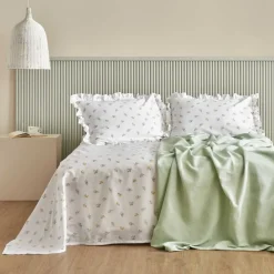Karaca Home Lidya, 100% Baumwolle Doppelbett Tagesdecke Set, Grün Yeşil Sale