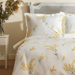 Karaca Home Loretta 100% baumwolle doppelbett tagesdecke set Gelb Clearance