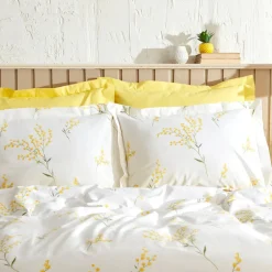 Karaca Home Loretta 100% Baumwolle Einzelbett Bettwäsche Set, Gelb Sale