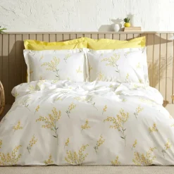 Karaca Home Loretta 100% Baumwolle Doppel Bettbezug Set Gelb Clearance