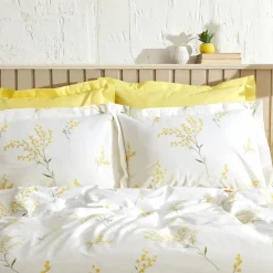 Karaca Home Loretta 100% Baumwolle Doppel Bettbezug Set Gelb Clearance