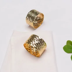 Karaca Home Marcello 2er-Pack Serviettenring Gold