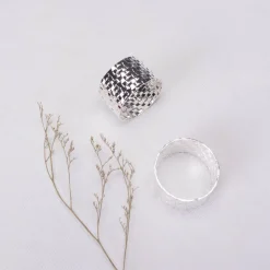 Karaca Home Marcello 2er-Pack Silber Serviettenring Sılber Discount