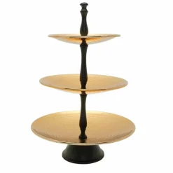Karaca Home Moroccan 3-stöckiger Servierständer Gold 30 X42 cm Schwarz Gold Online