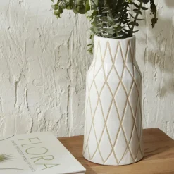 Karaca Home Mosaik Vase 16 x 16 x 32 cm Weiß Sale