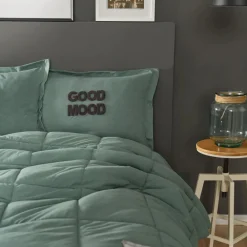 Karaca Home Motto Cotton Comfort Double Oil Grün01 Online