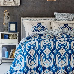 Karaca Home Neos Blaues Baumwolle Doppel Bettbezug-Set Blau01 Online