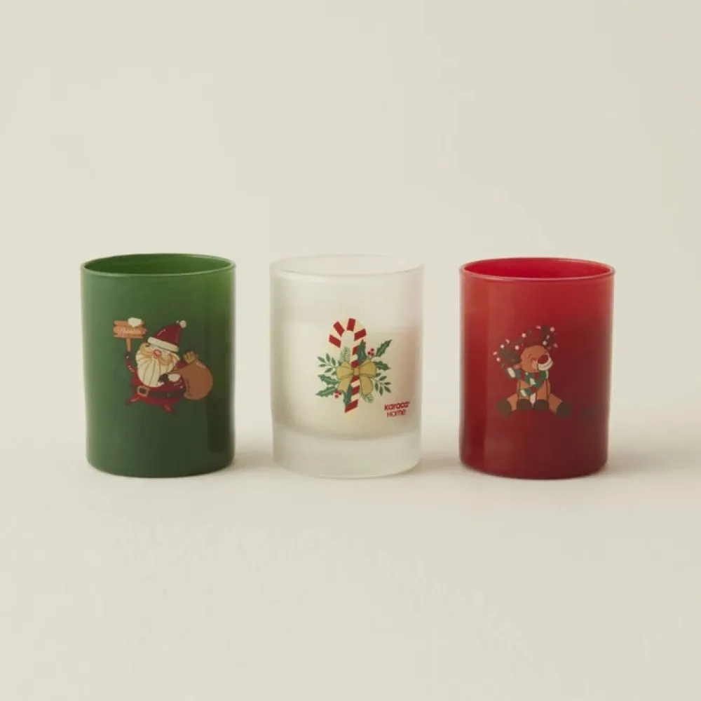 Karaca Home New Year Jahreswechsel Zeremonie 3er Set Duftkerzen Rot02 Sale