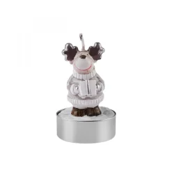 Karaca Home New Year Rentier 3er Teelichtkerze 14x9,3x6 cm Beıge01 Best