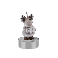 Karaca Home New Year Rentier 3er Teelichtkerze 14x9,3x6 cm Beıge01 Best