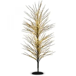 Karaca Home New Year Shimmer Dekorative LED-Weihnachtsbaum Schwarz 180 cm Schwarz01 New