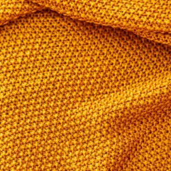 Karaca Home ocker Strickdecke Öko-Tex zertifiziert Oker Discount