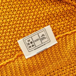 Karaca Home ocker Strickdecke Öko-Tex zertifiziert Oker Discount