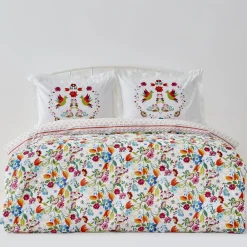 Karaca Home Parlin 100% Baumwolle Einzel Bettbezug Set Blau01 New
