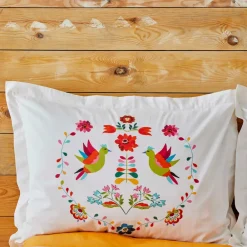 Karaca Home Parlin Fuchsia Doppelter Bettbezug aus 100% Baumwolle Fuchsıa Best