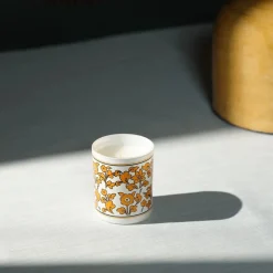 Karaca Home Paye Duftkerze aus weißem Glas Gelb Online