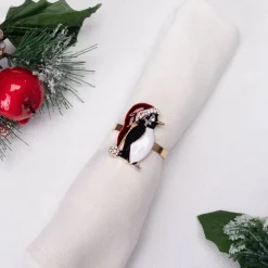 Karaca Home Pinguin 2 Stück Serviettenring Gold Discount