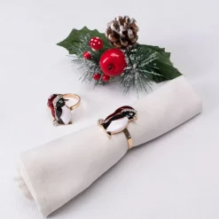 Karaca Home Pinguin 2 Stück Serviettenring Gold Discount
