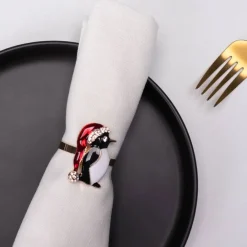 Karaca Home Pinguin 2 Stück Serviettenring Gold Discount