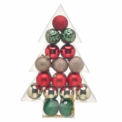 Karaca Home Red Gold 34-teiliges Baumschmuck-Set Online