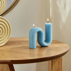 Karaca Home Ringlet Kerze Blau Blau01 Outlet