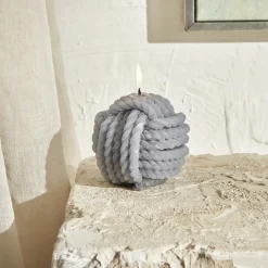 Karaca Home Rope Kerze 8 cm, Grau Grau02 Best