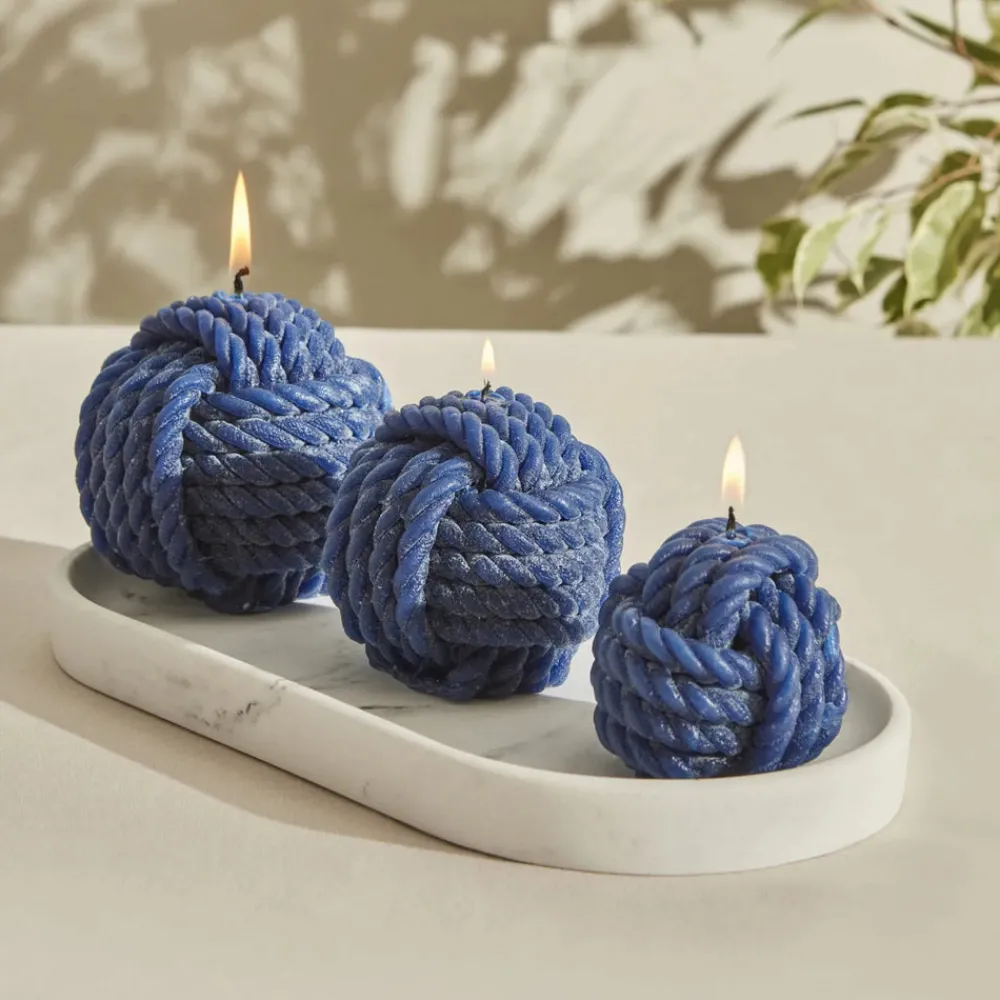 Karaca Home Rope Kerze 6 cm, Marineblau Marıne02 Best
