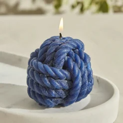 Karaca Home Rope Kerze 5 cm, Marineblau Marıne02 Hot