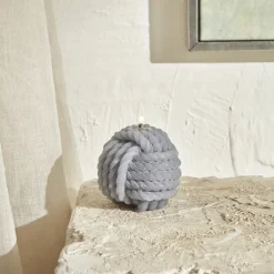 Karaca Home Rope Kerze 6 cm, Grau Grau02 Discount